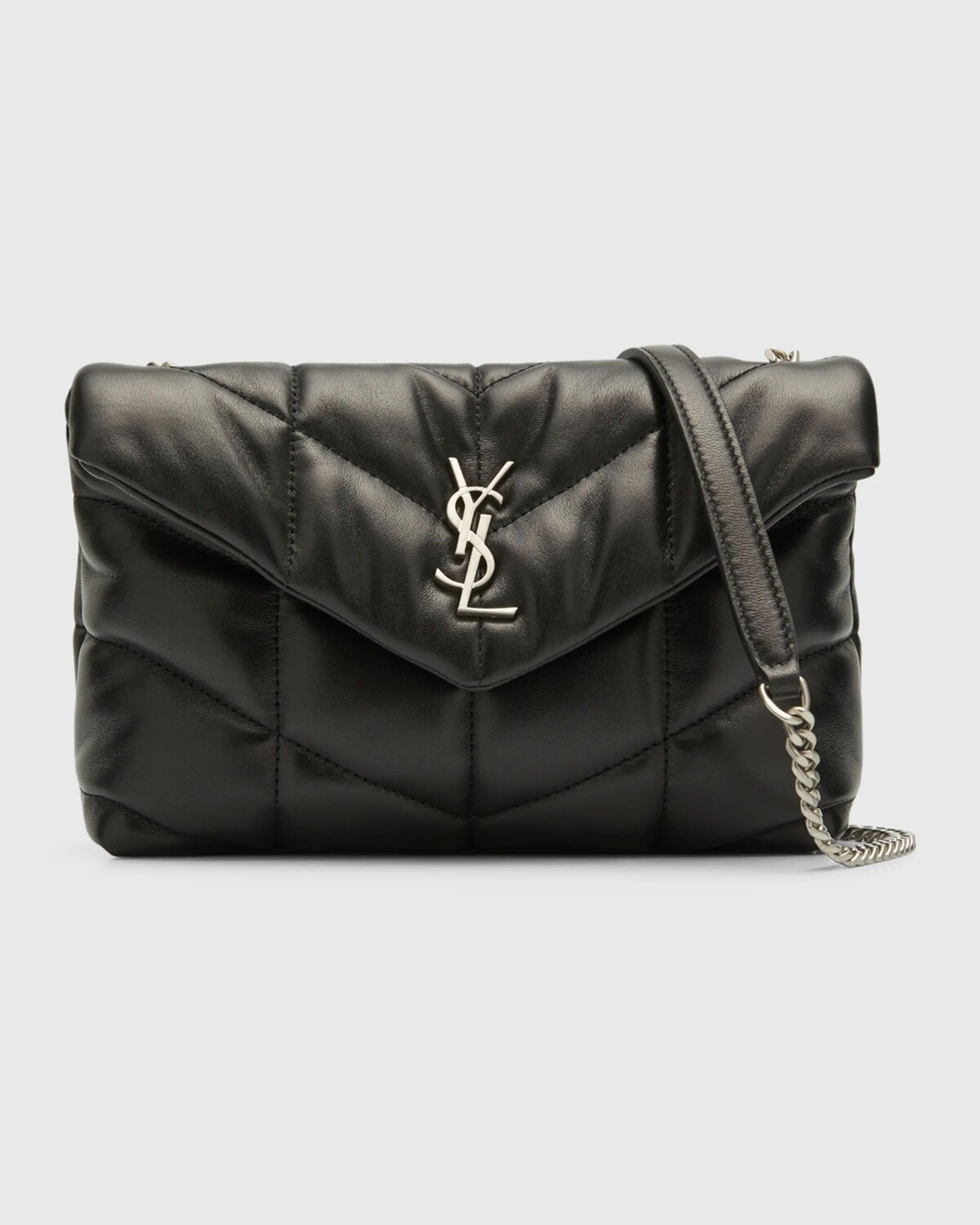 

Сумка через плечо Lou Puffer Toy YSL из стеганой кожи Saint Laurent, цвет Noir