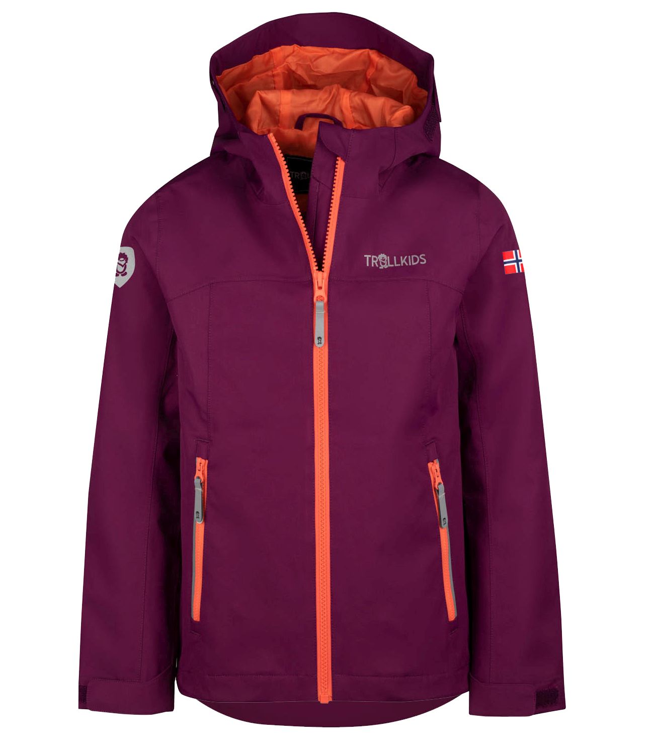 Функциональная куртка Trollkids Fahrradjacke Telemark, цвет Maulbeere/Pfirsich