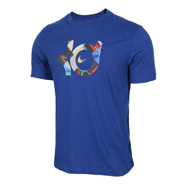 Футболка Nike Dri-FIT Kevin Durant T-shirt 'Blue', синий 2021 men american basketbal jersey brooklyn kevin durant james harden kyrie irving t shirt