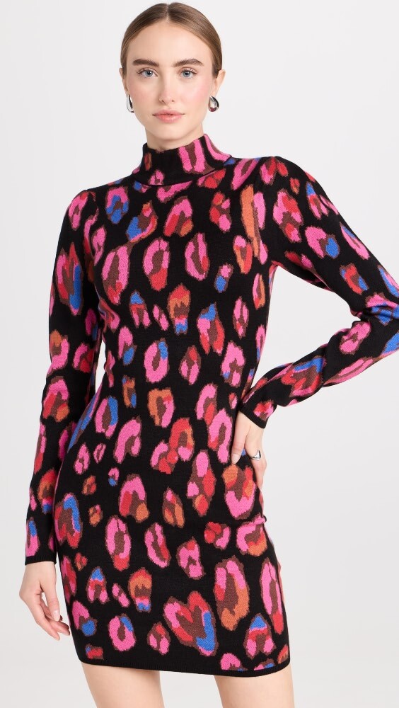 

Платье мини FARM Rio Iridescent Leopards Cut Out Knit