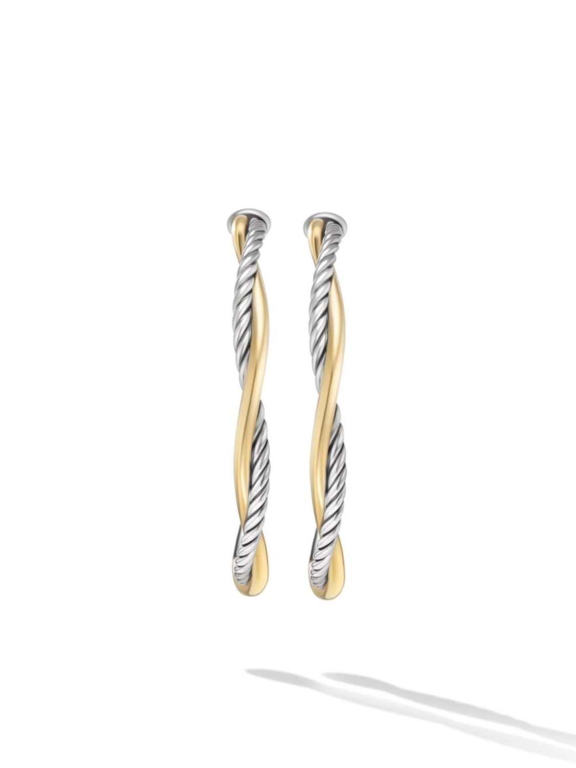

Серьги-кольца Infinity из желтого золота и серебра David Yurman, серебряный