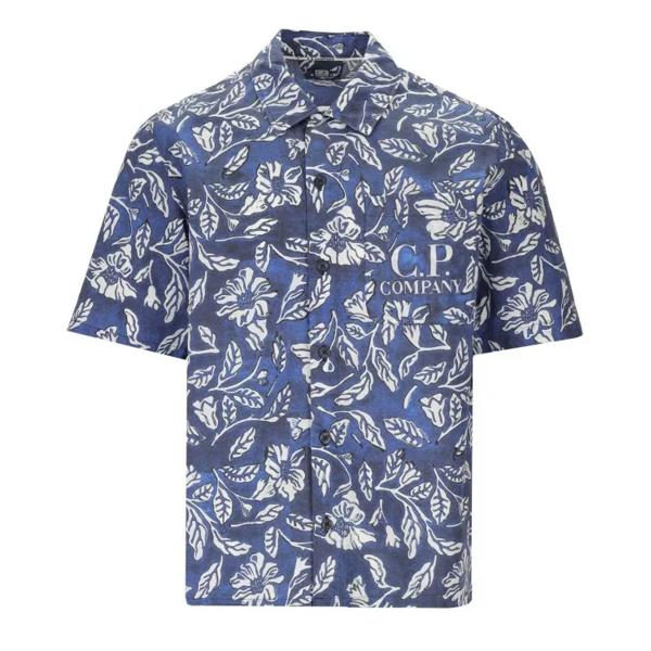 

Футболка floral shirt Cp Company, синий