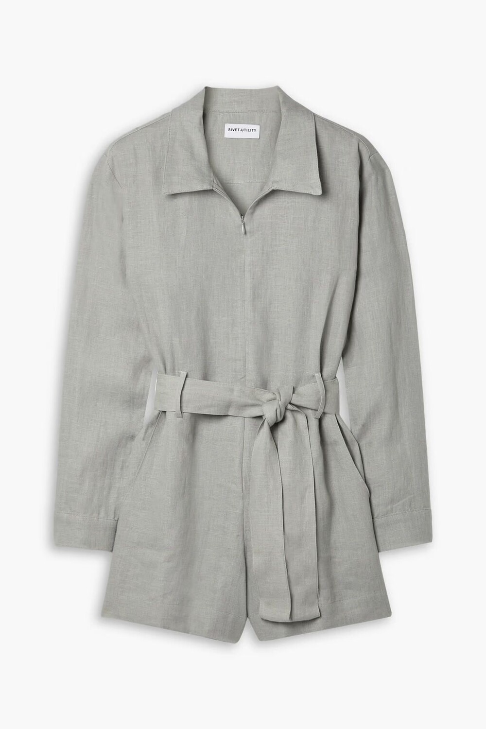 

Льняной комбинезон Trendsetter с поясом Rivet Utility, серый