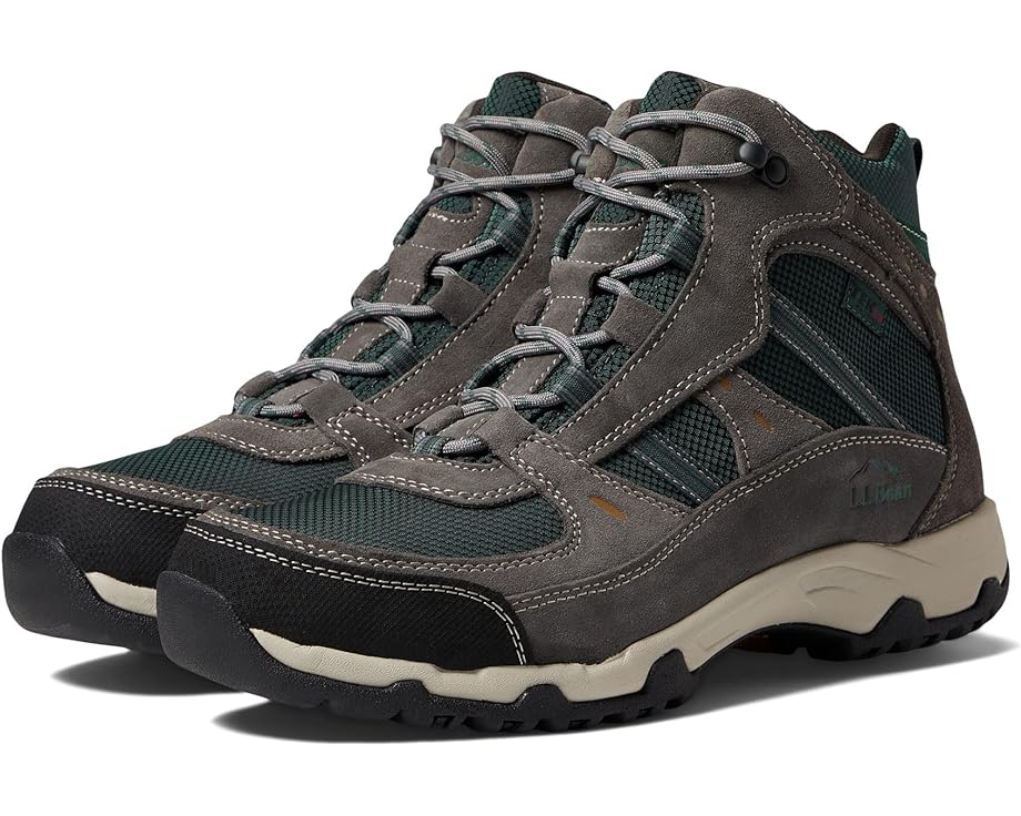 

Походная обувь L.L.Bean Trail Model Hiker 4 Water Resistant Mid, цвет Asphalt/Black Forest Green