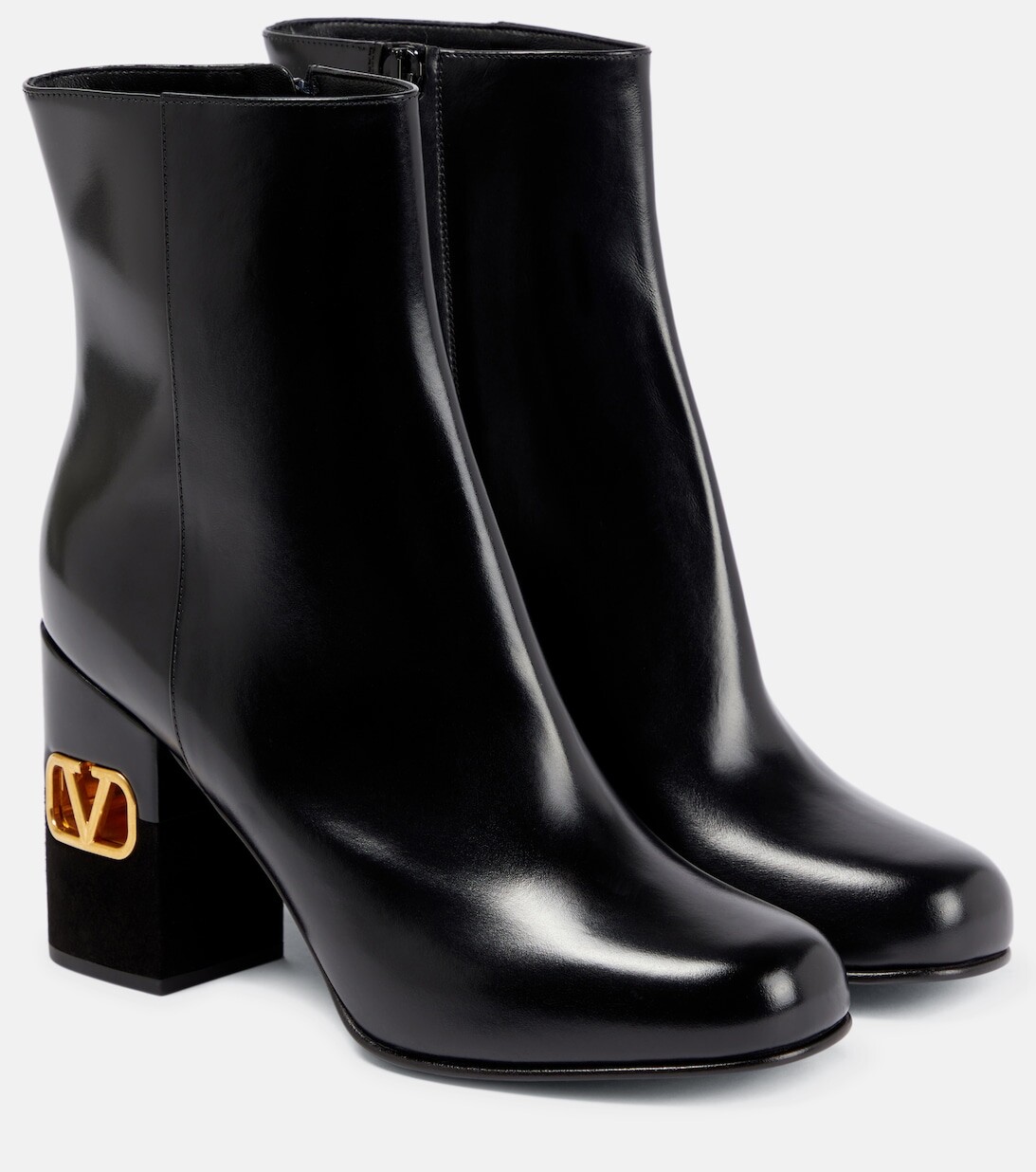 

Кожаные ботильоны с логотипом VLogo Valentino Garavani, черный