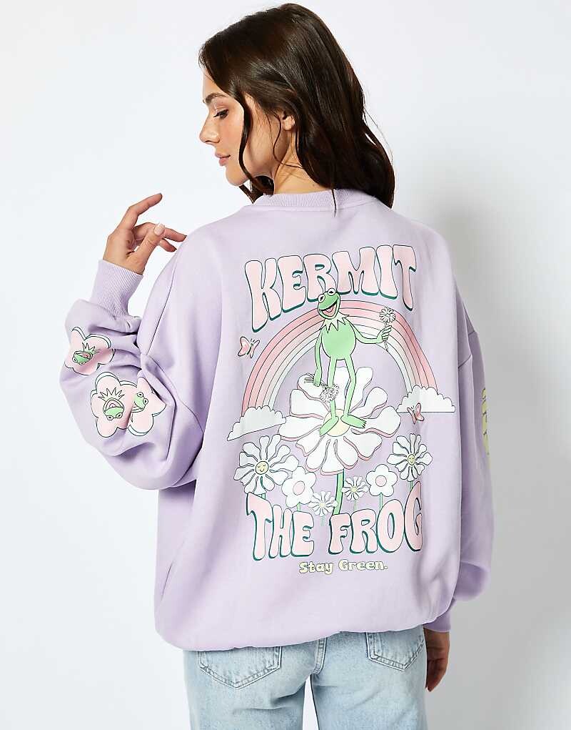 

Толстовка Skinnydip London x Disney сиреневого цвета Kermit The Frog