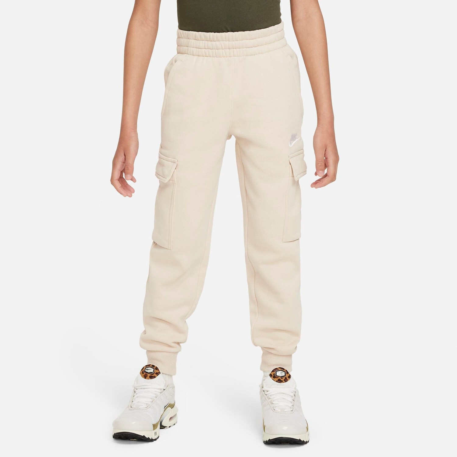 

Детские брюки-карго из флиса Nike Sportswear Club, бежевый