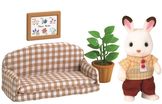 Sylvanian Families, коллекционные фигурки, набор «Папа-кролик» с шоколадными ушками: диван цена и фото