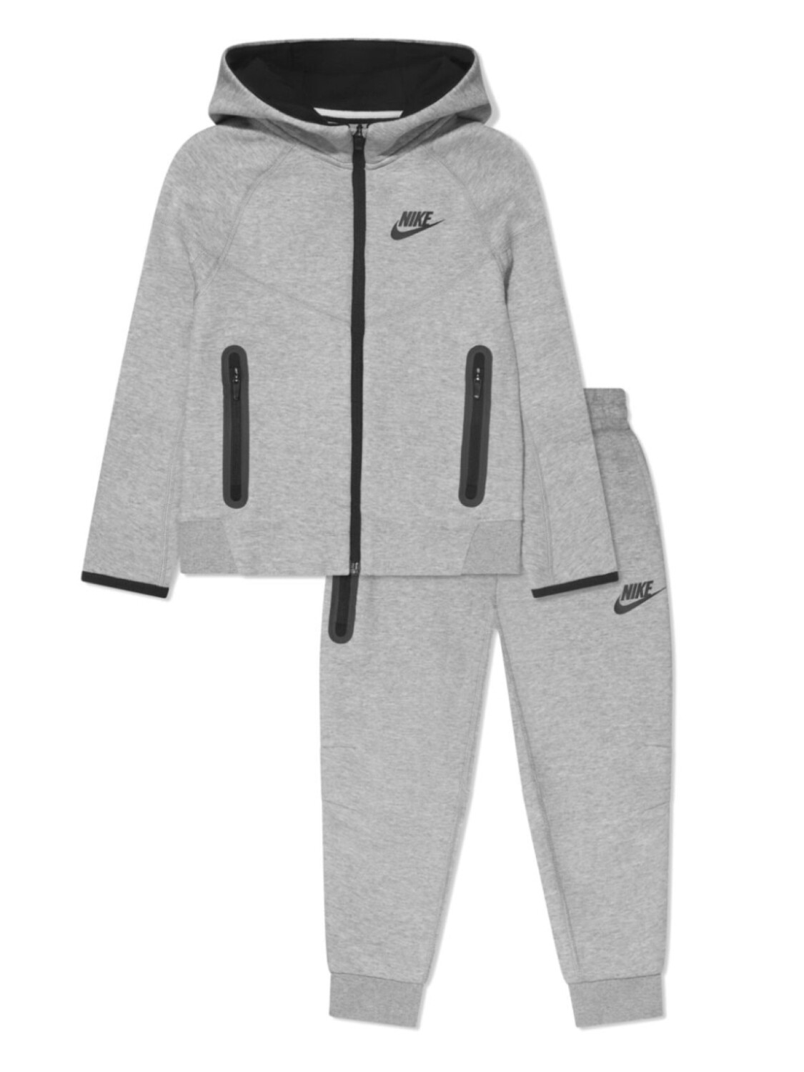 

Nike Kids спортивный костюм Tech Fleece с логотипом, серый