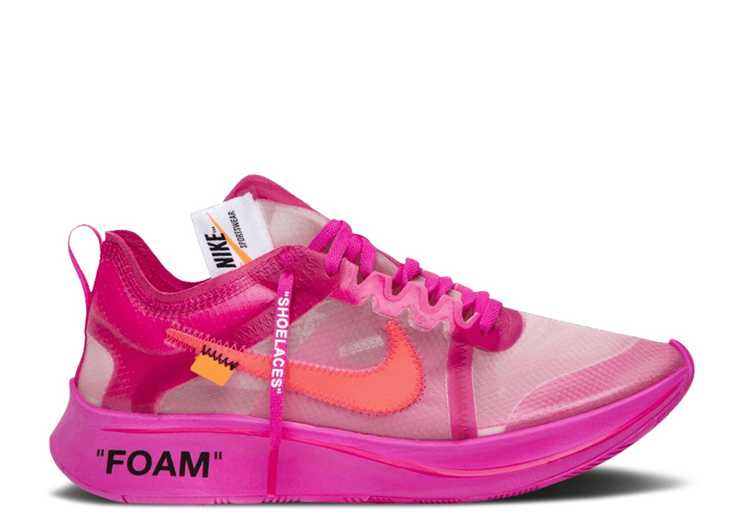 

Кроссовки Nike Off-White X Zoom Fly Sp 'Tulip Pink' Sample, розовый