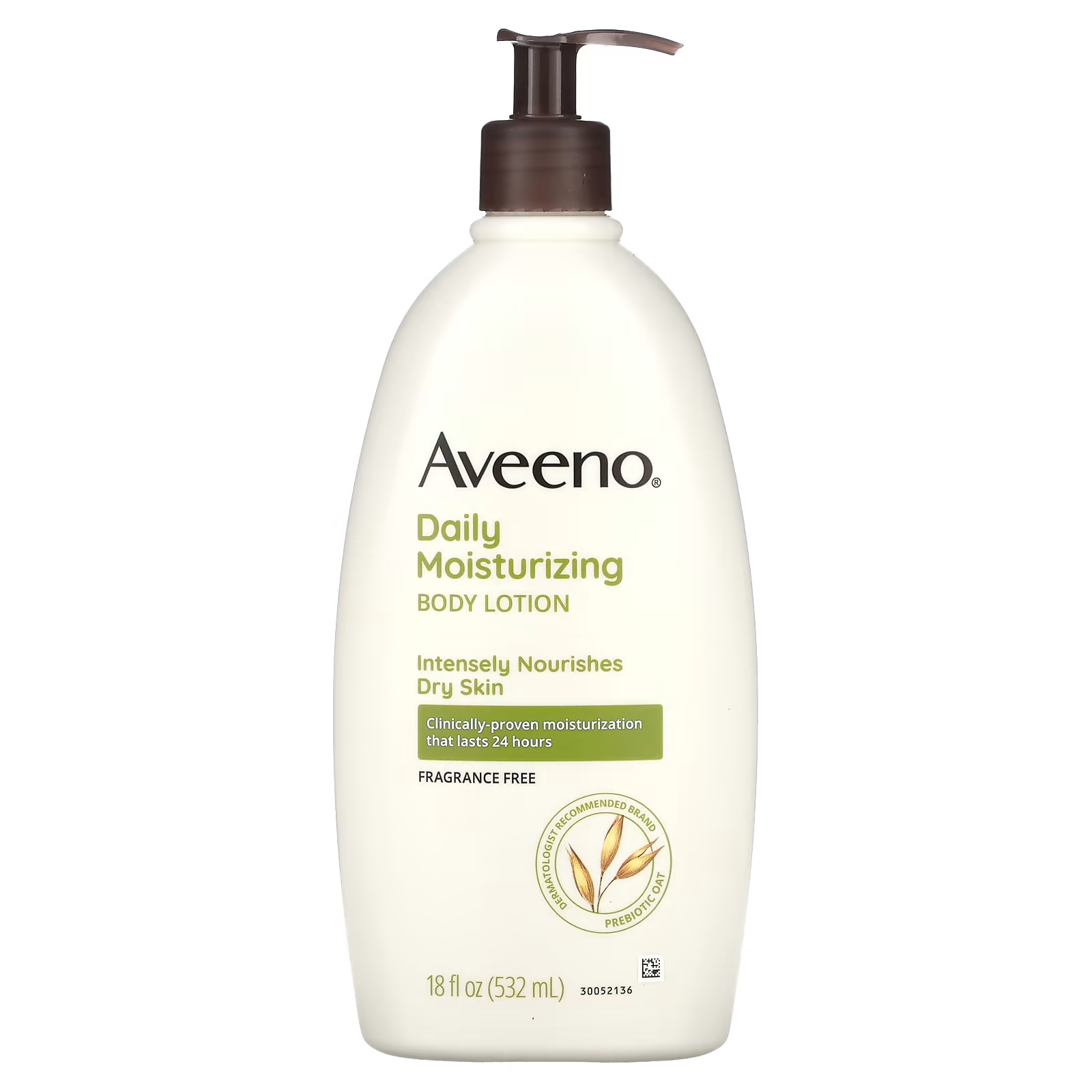 Aveeno Daily Увлажняющий лосьон для тела без запаха, 18 жидких унций (532 мл) aveeno active naturals ежедневный увлажняющий лосьон без запаха 354 мл 12 жидких унций