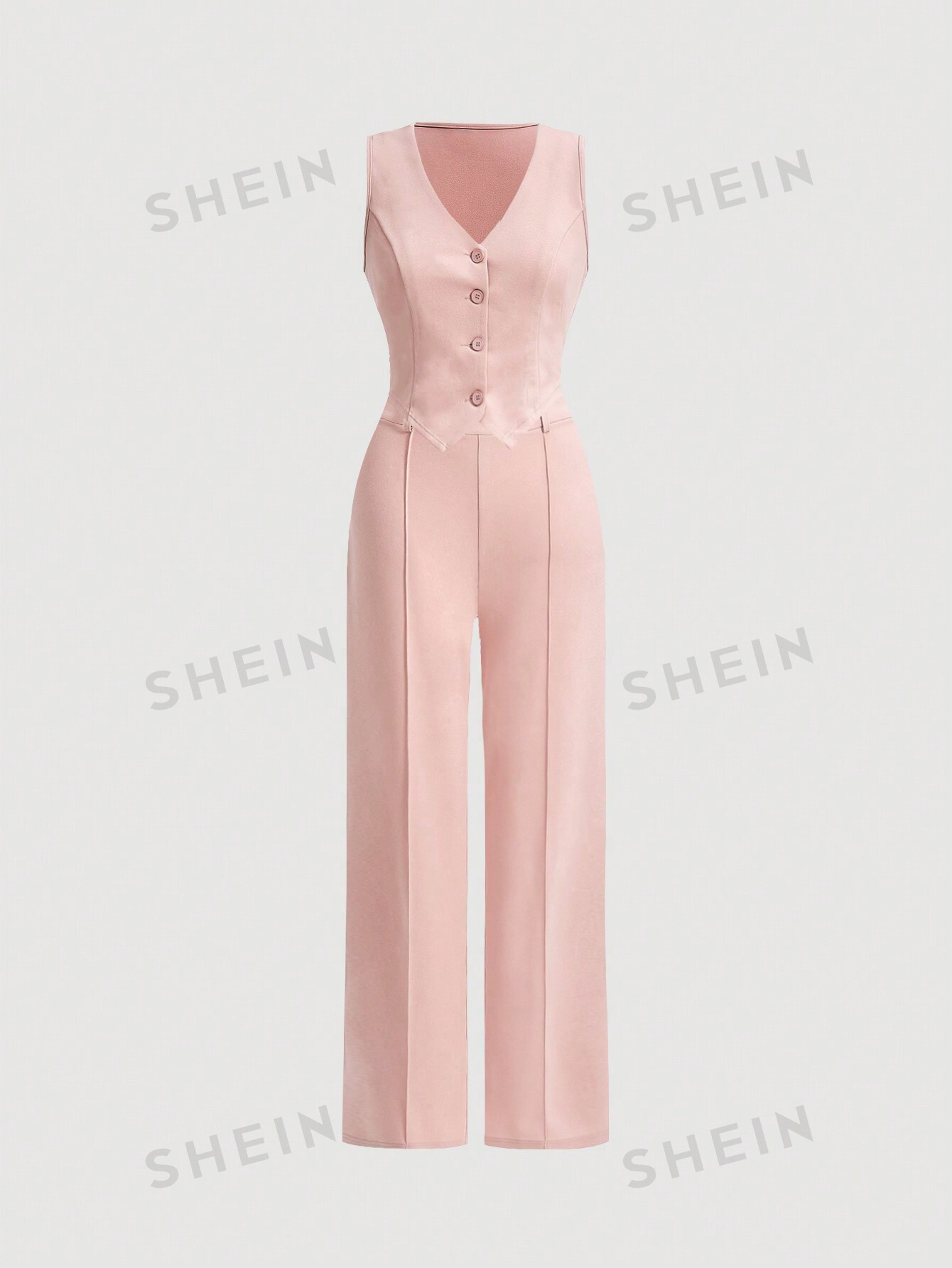 SHEIN MOD Черный Date Night с пряжкой спереди, розовый комплект спортивный женский однотонный из свитшота и брюк