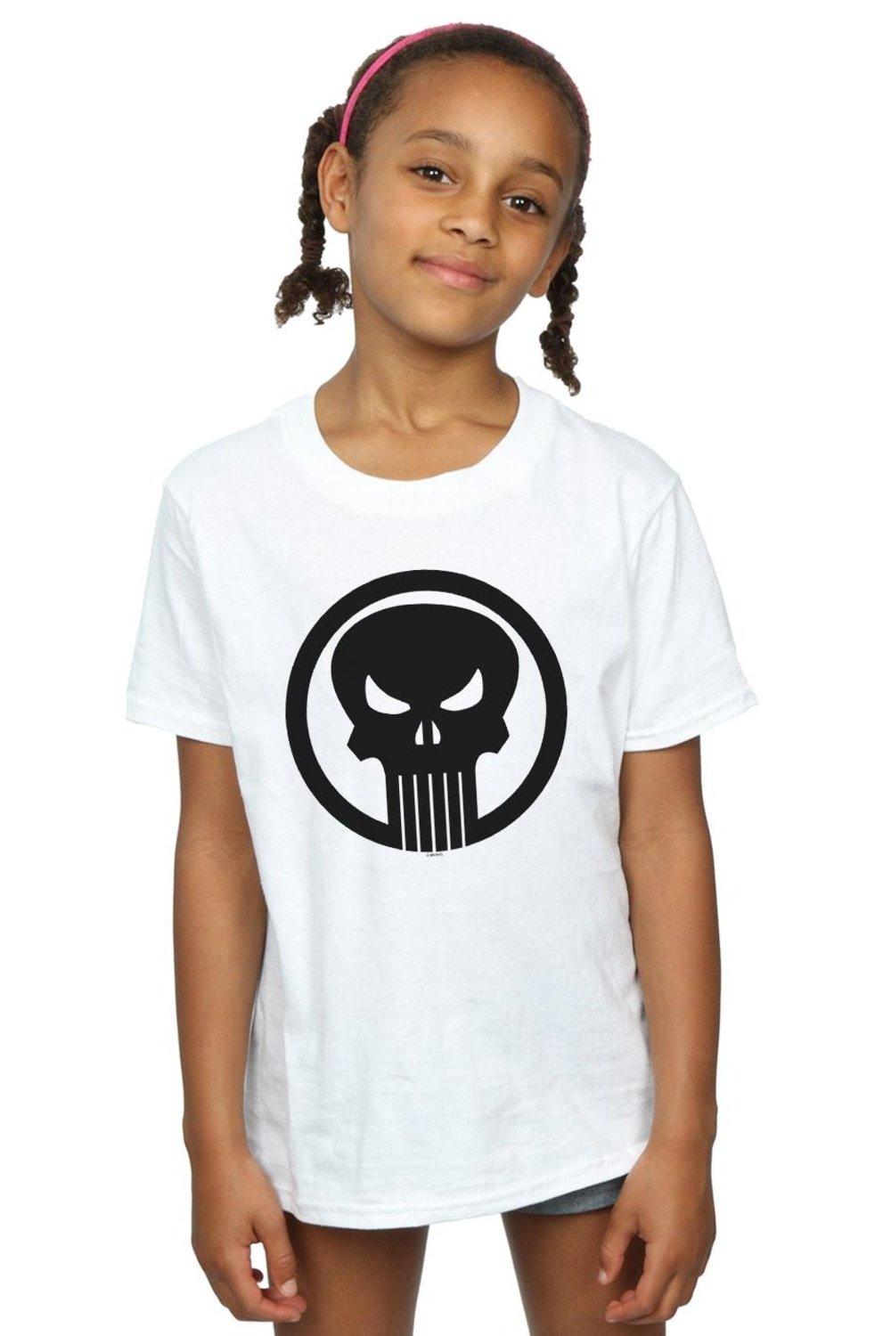 Хлопковая футболка Punisher Skull Circle Marvel, белый кардхолдер marvel punisher skull