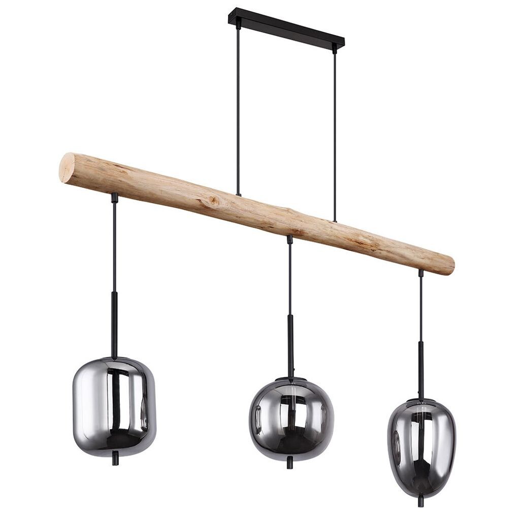 

Подвесной светильник, металл, стекло, дымчатый, черный, L 100 см etc-shop