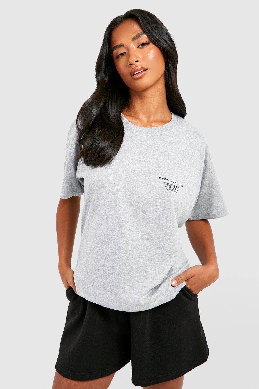 

Футболка petite dsgn studio Boohoo, серый