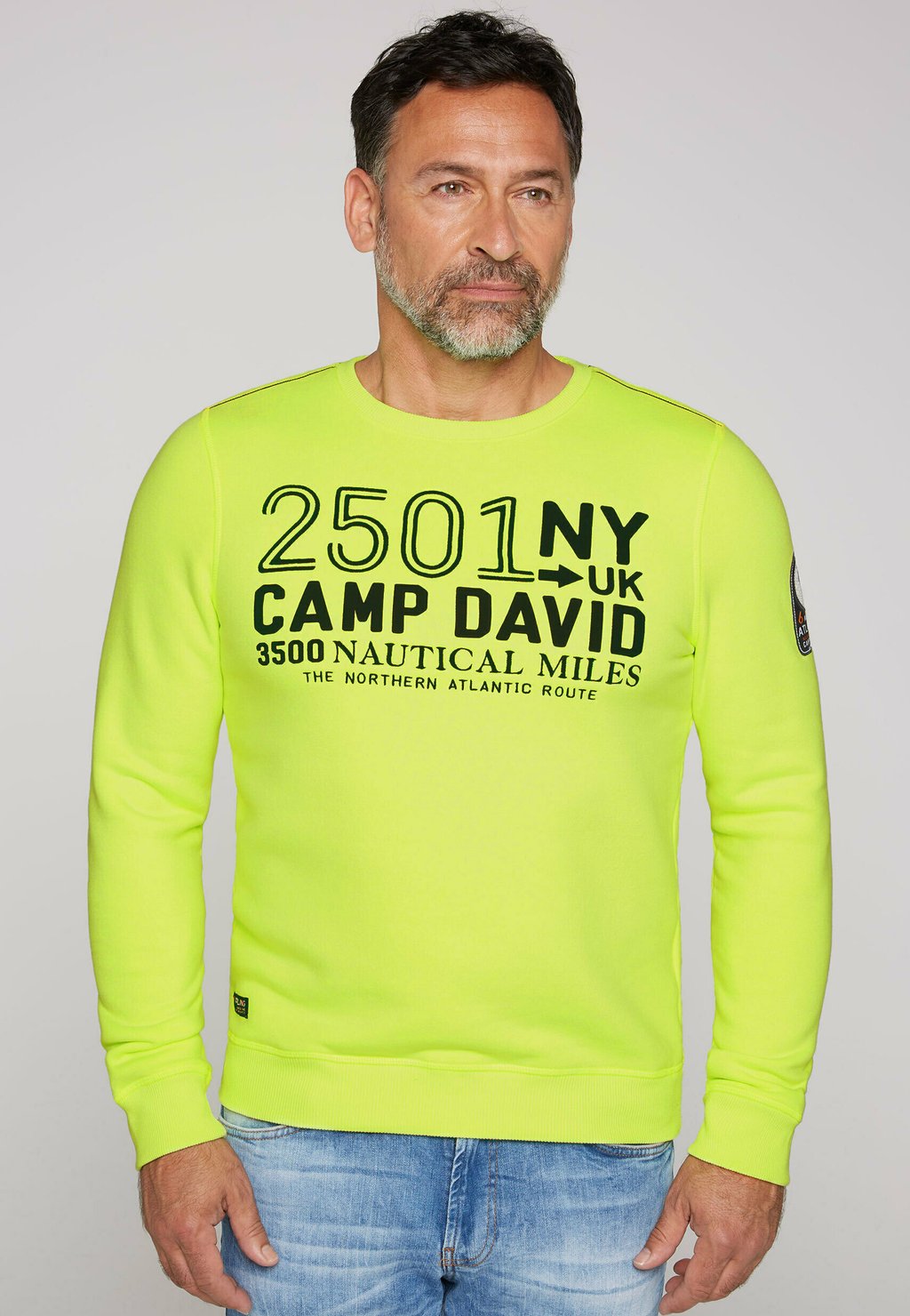 толстовка mit rücken artwork camp david цвет running green Толстовка MIT LOGO ARTWORK Camp David, цвет neon lime