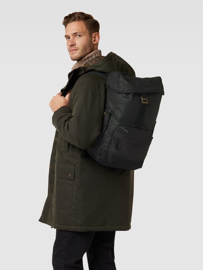 

Рюкзак с нашивкой-лейблом, модель "BARBOUR ESSENTIAL WAX BAC" Barbour, черный