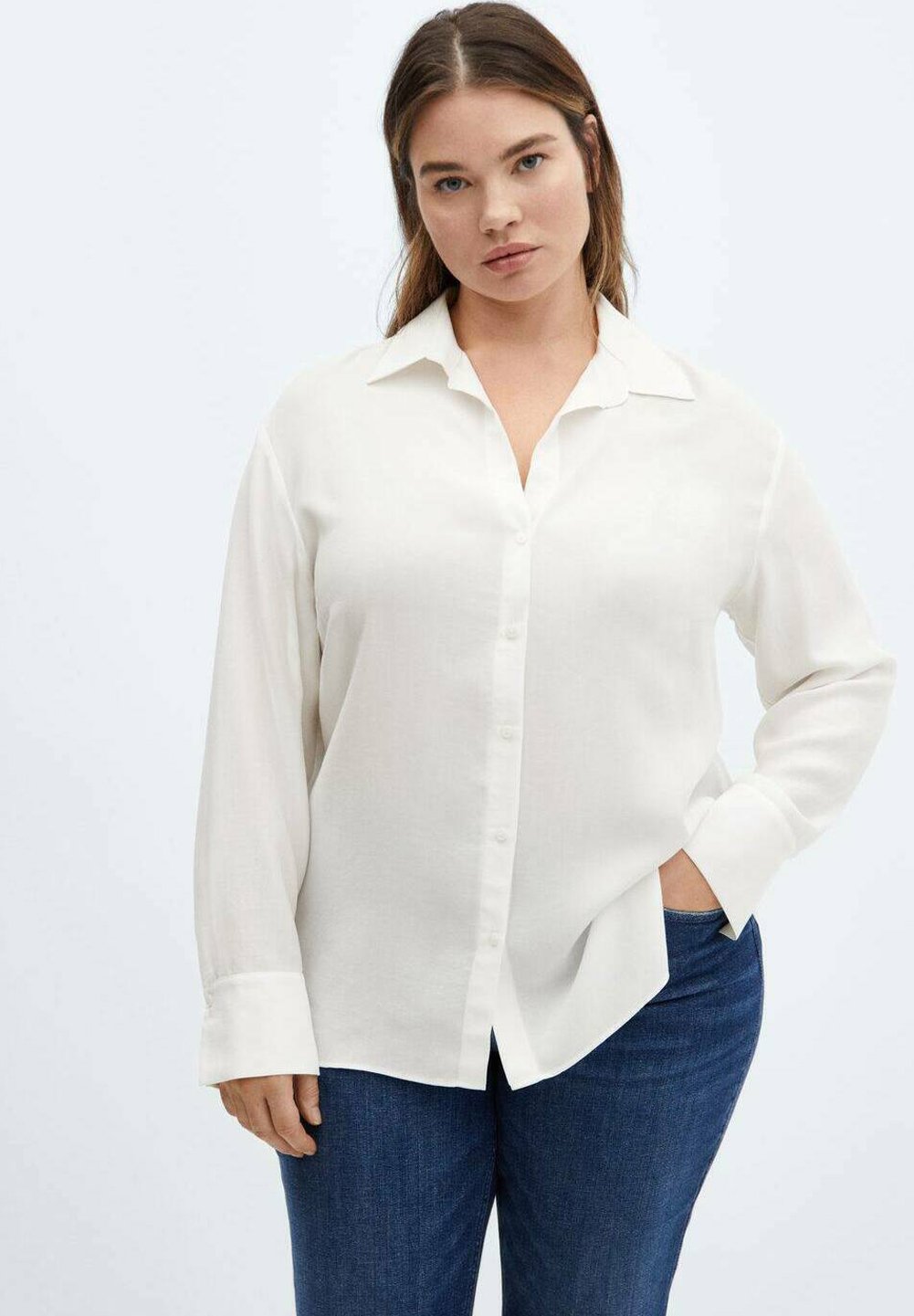 Рубашка Lima Mango, цвет off white блузка рубашка marble mango цвет off white