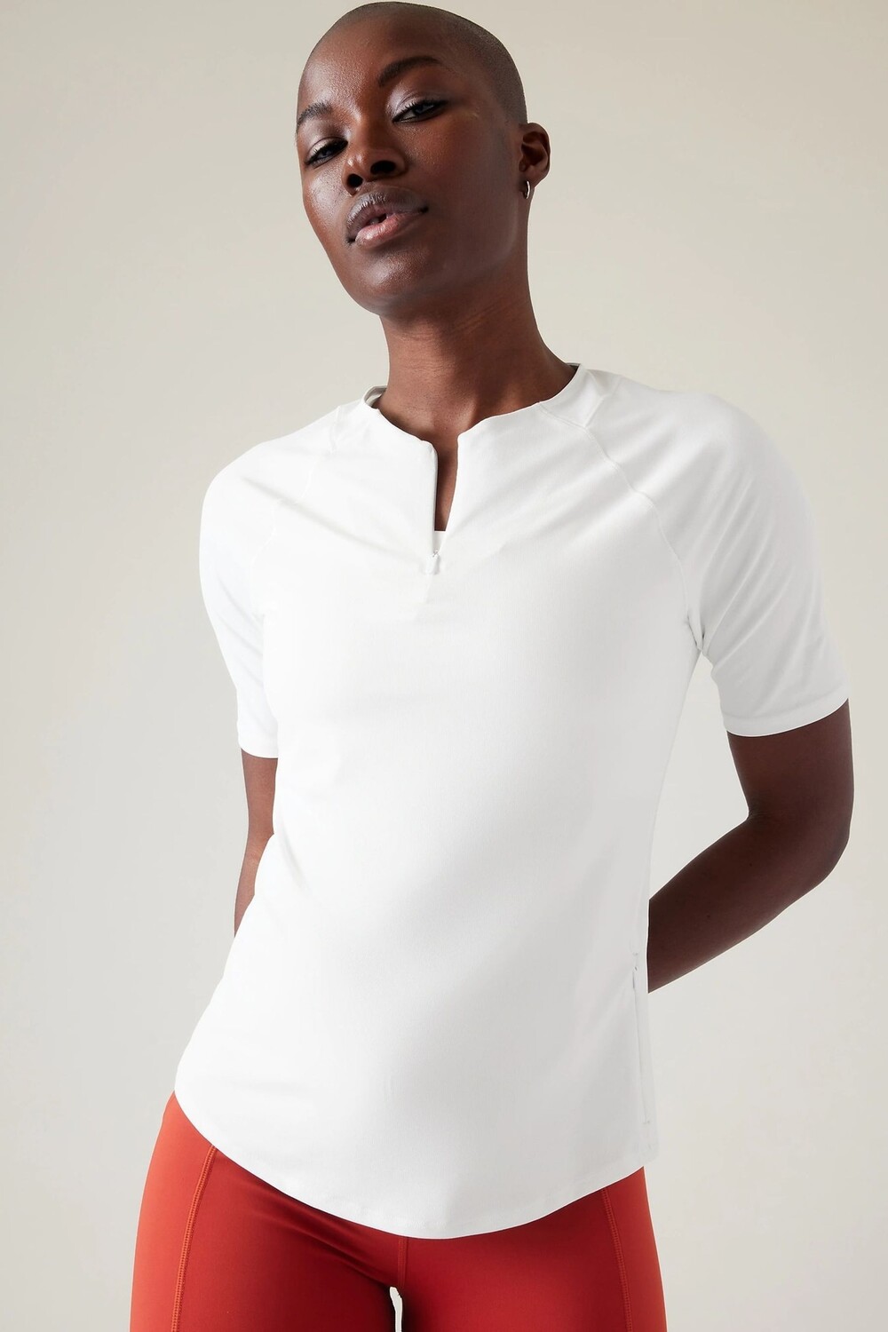 

Футболка Sunchaser с рукавами 3/4 Athleta, белый