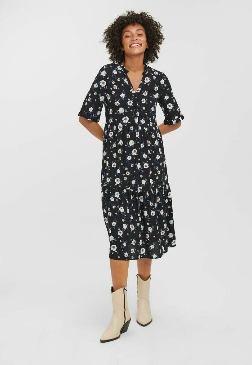 

Классическая рубашка Vero Moda V-AUSSCHNITT, черный 3