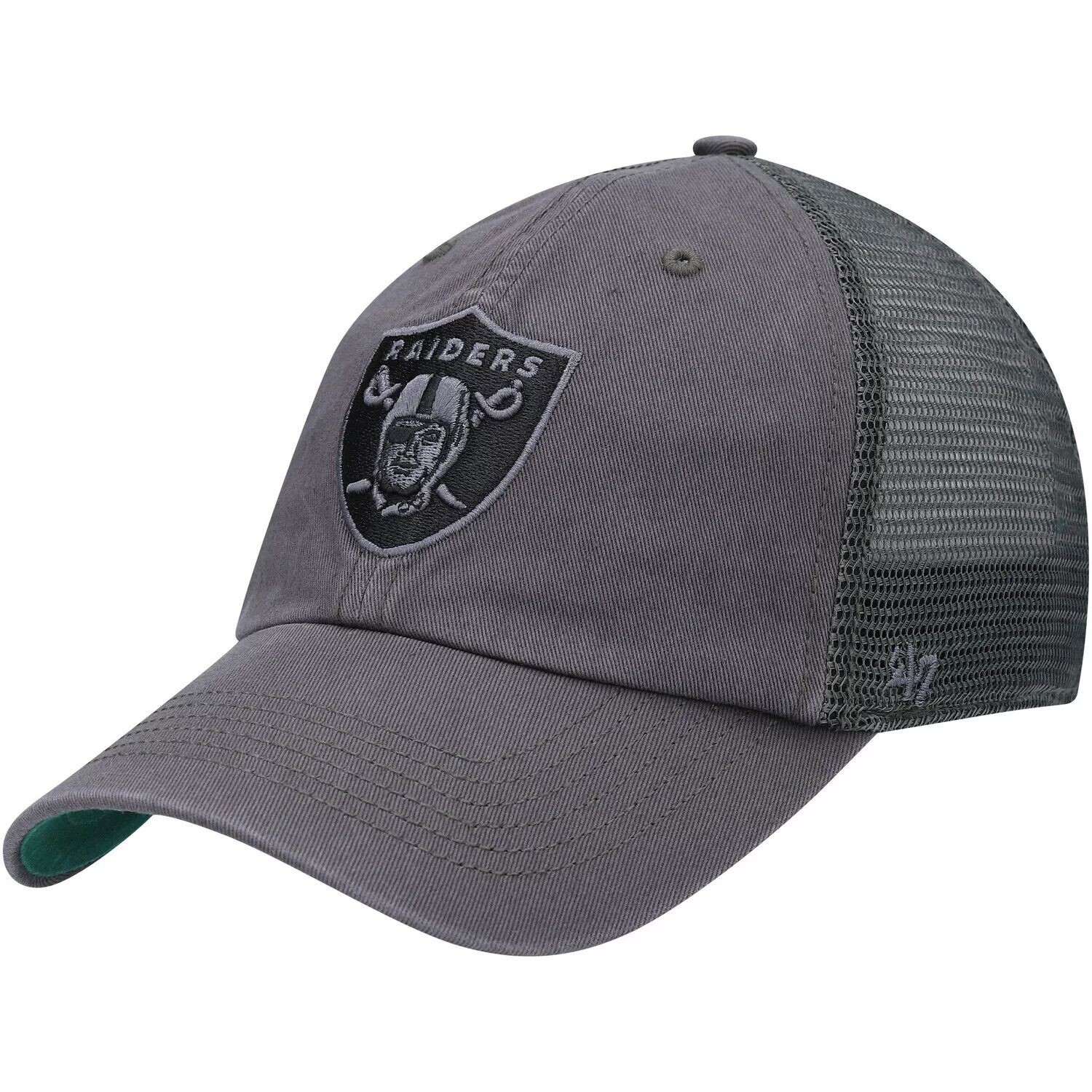 

Мужская угольная кепка '47 Las Vegas Raiders Trawler Clean Up Trucker Snapback