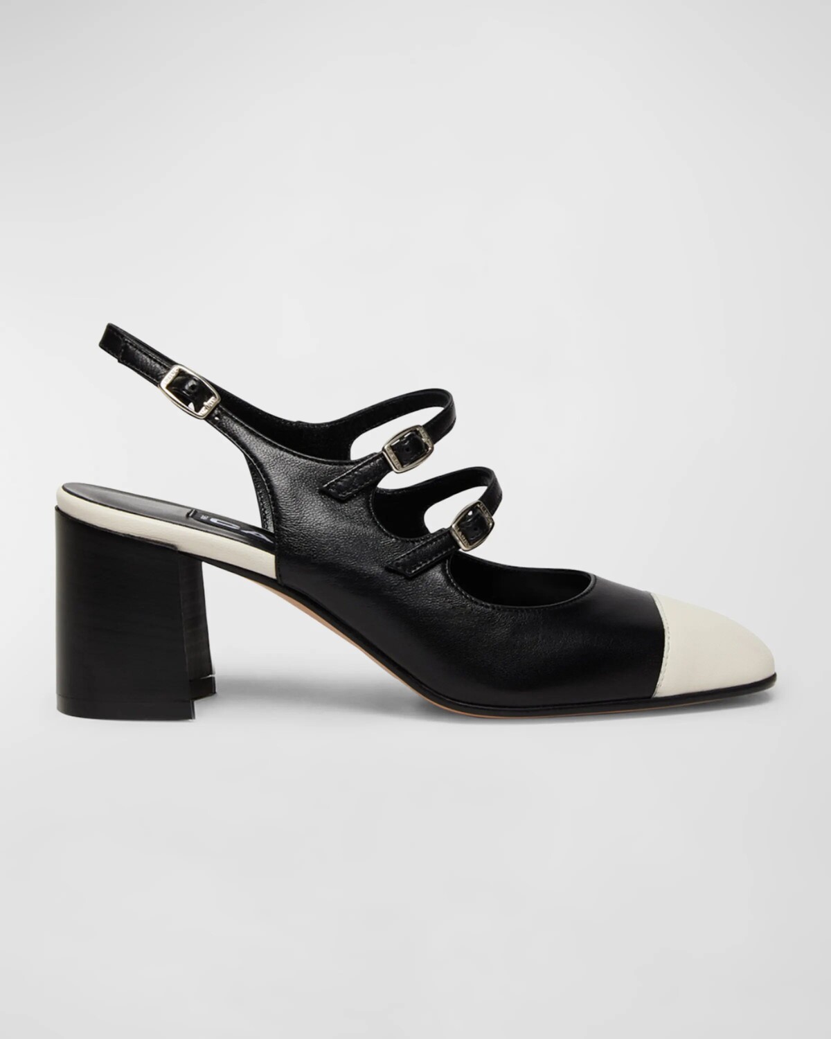 

Двухцветные туфли Мэри Джейн Papya с пяткой на пятке CAREL, цвет Black And Beige