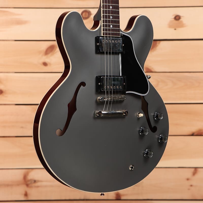 Электрогитара Gibson PSL 1961 ES-335 Ultra Light Aged - Silver Poly/Sparkling Burgundy - 130638 - PLEK'd