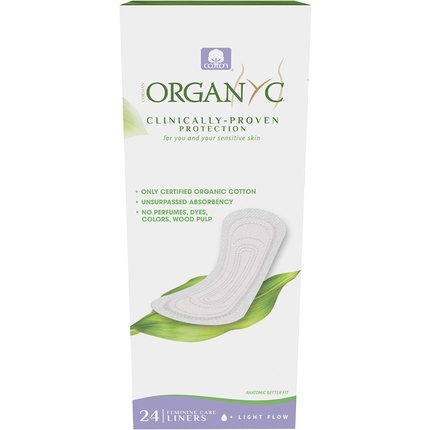 Органические гипоаллергенные ежедневные прокладки из 100% органического хлопка, 24 шт. Organyc