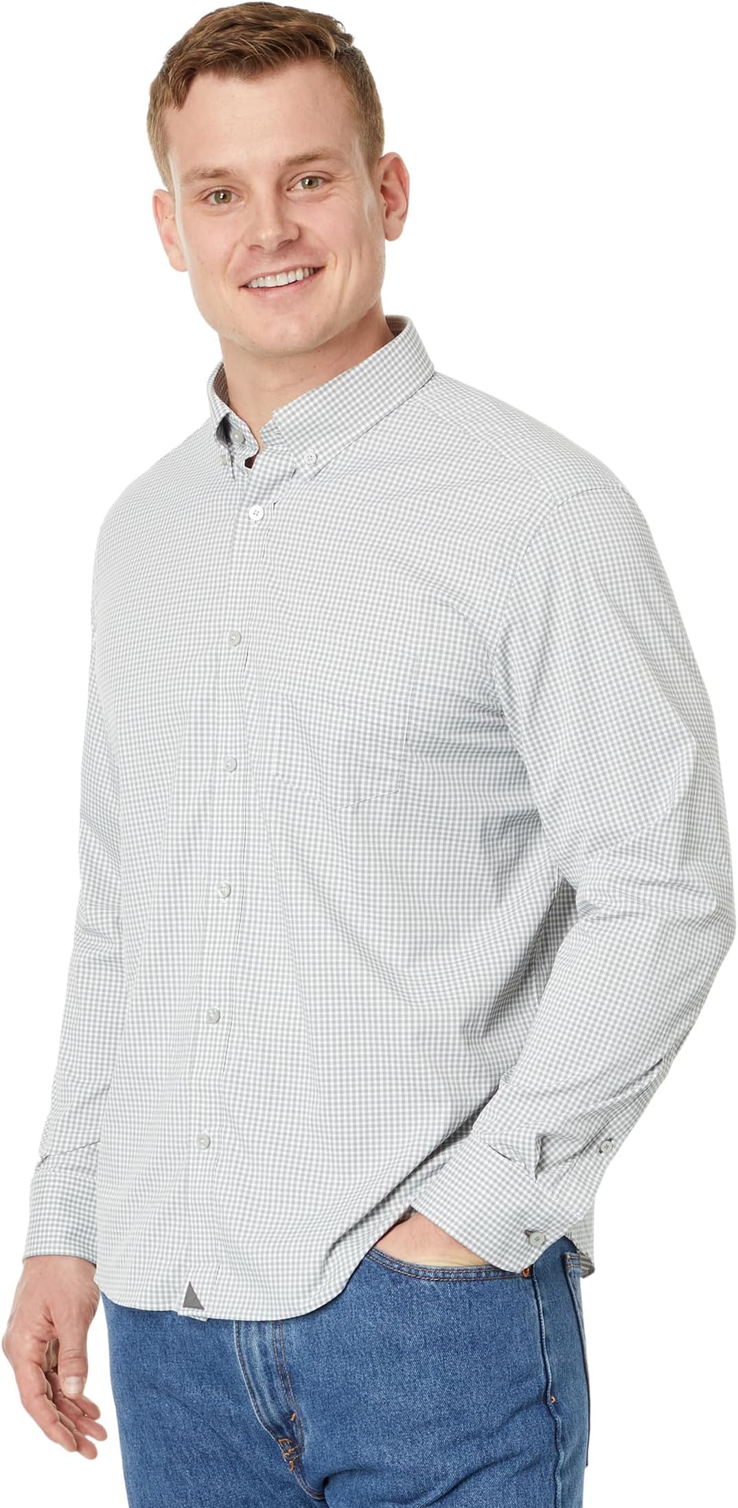 Рубашка Maury Performance без морщин UNTUCKit, серый