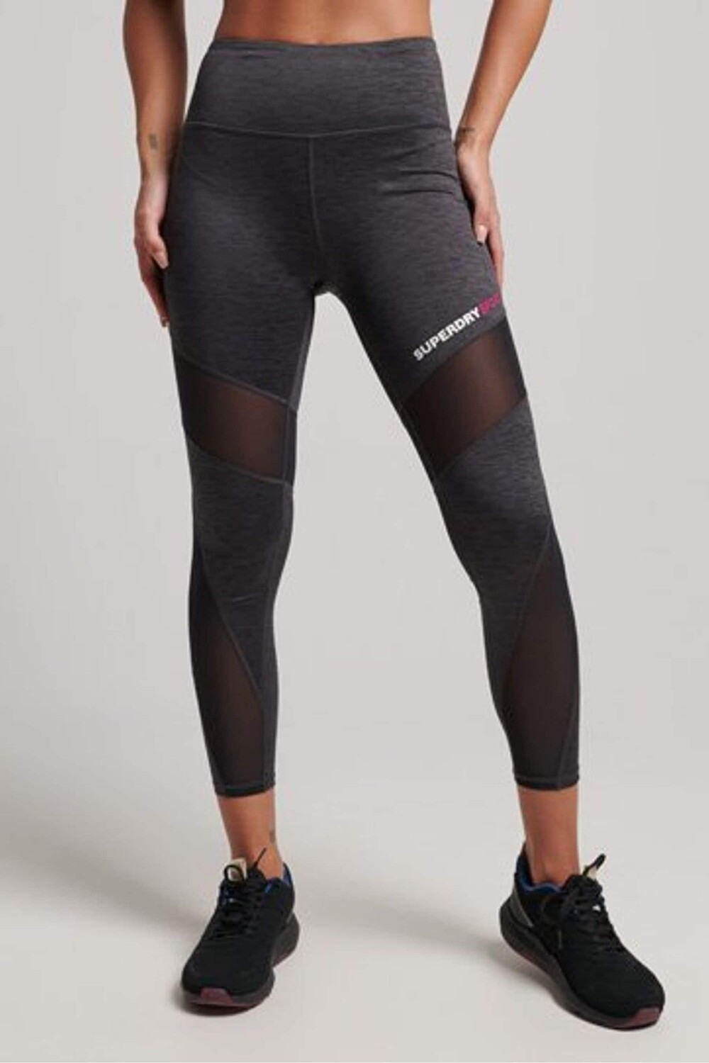 

Леггинсы из сетки Sport Training 7/8 Superdry, серый
