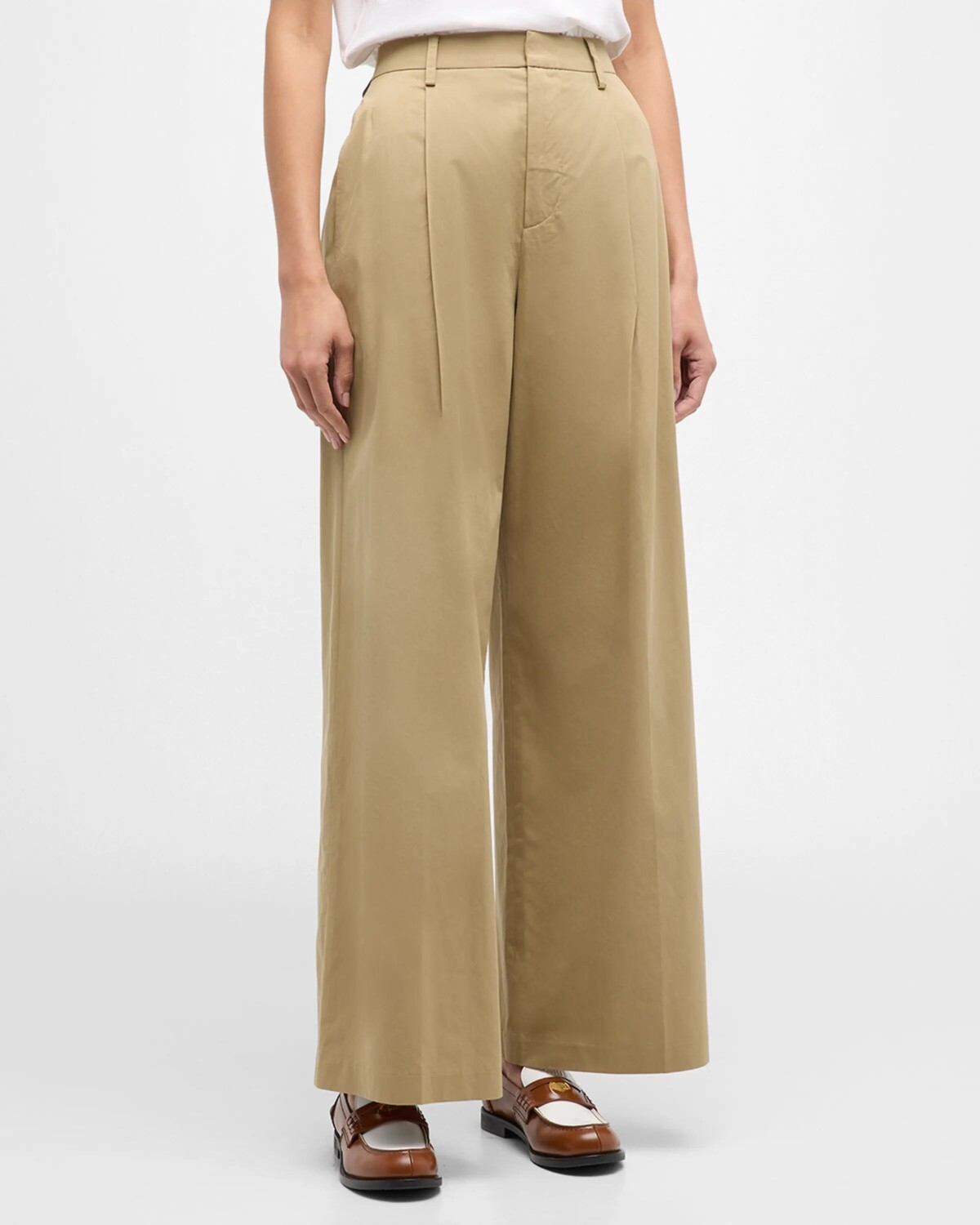

Плиссированные широкие брюки FRAME, цвет Khaki
