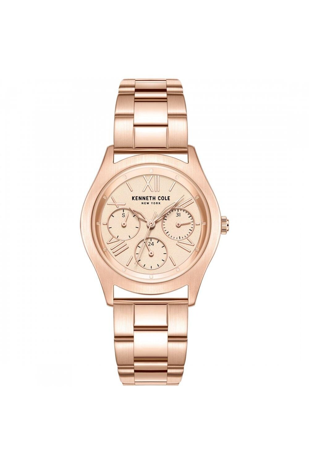 

Модные аналоговые часы из нержавеющей стали - Kcwlk2126304 Kenneth Cole, розовое золото