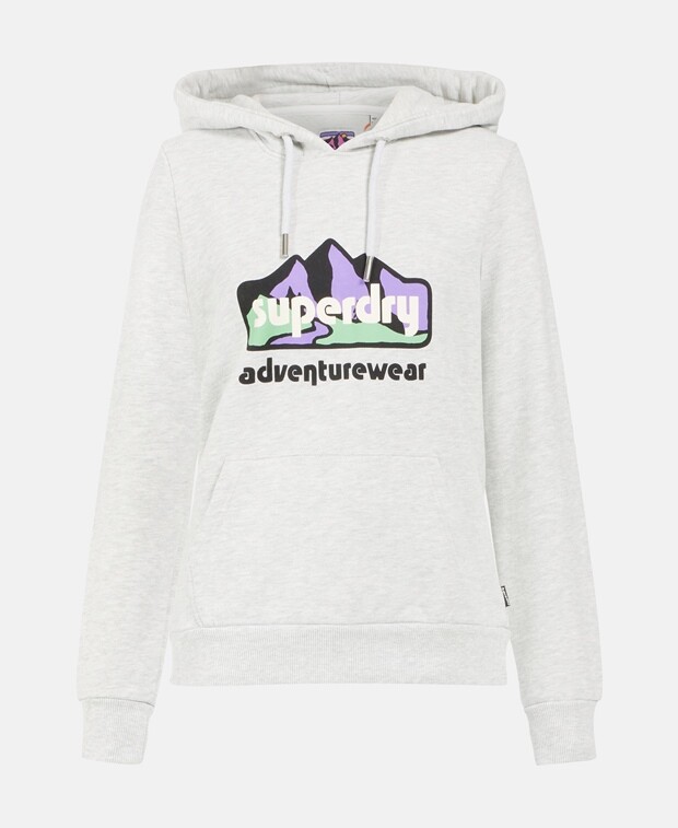 

Толстовка с капюшоном Superdry, светло-серый
