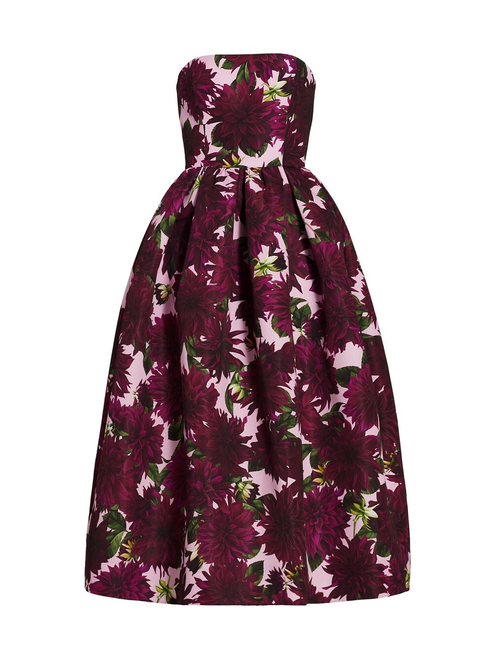 

Платье Dahlia Faille без бретелек Oscar de la Renta, бордовый