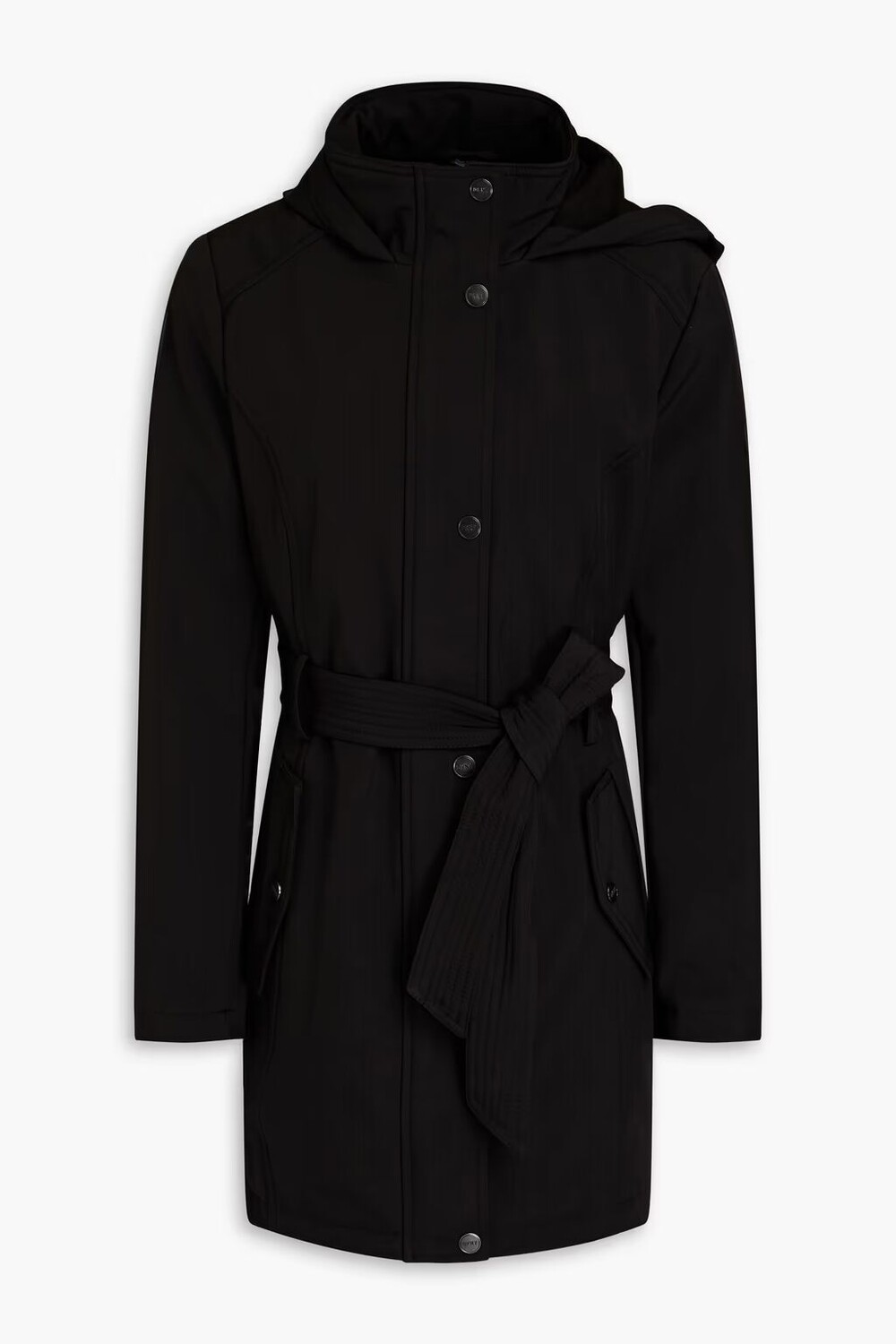 

Плащ с капюшоном и поясом Dkny, черный