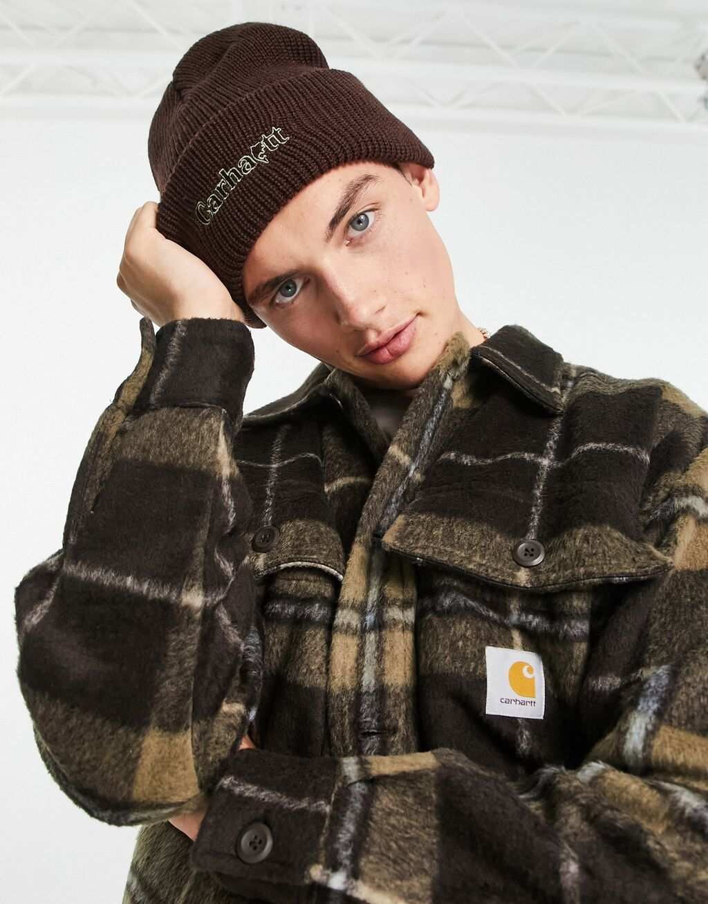 

Коричневая шапка-бини Carhartt WIP Pond