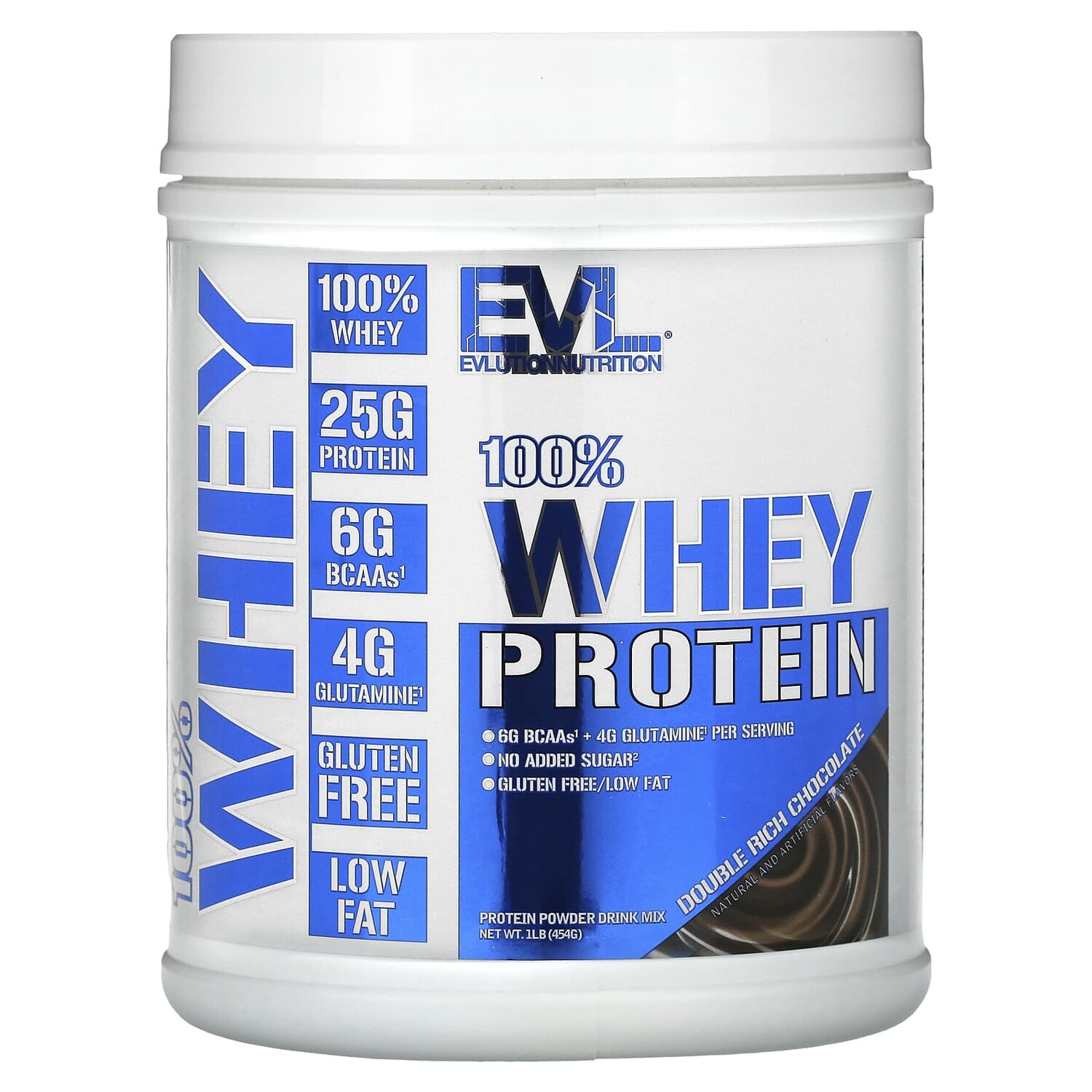 

100% сывороточный протеин, шоколад двойной насыщенности, 454 г (1 фунт), EVLution Nutrition