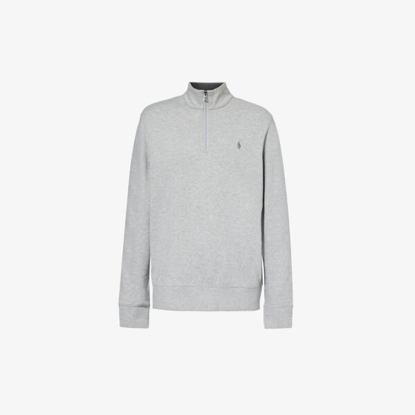 

Толстовка из смесового хлопка с воротником-воронкой и фирменной вышивкой Polo Ralph Lauren, цвет andover heather