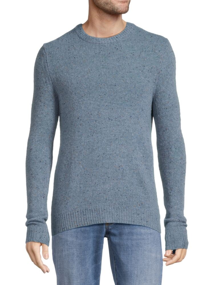 

Свитер Donegal из смеси мериносовой шерсти с круглым вырезом Saks Fifth Avenue, цвет Denim