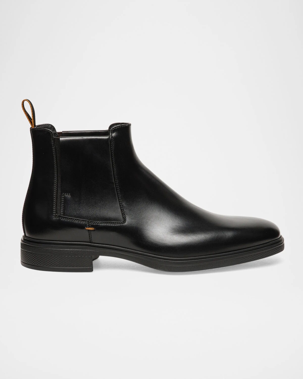 

Мужские легкие кожаные ботинки челси Santoni, черный