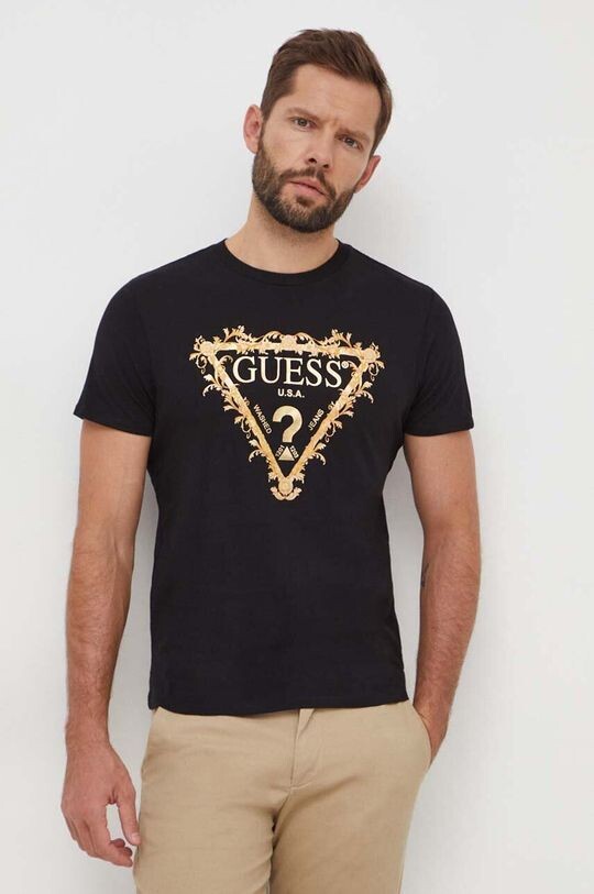 

Футболка из хлопка Guess, черный