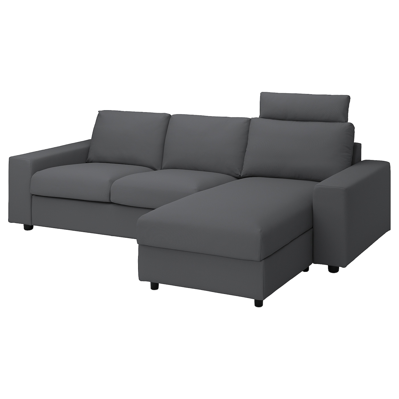 ВИМЛЕ 3-местный диван + диван, с широкими подлокотниками с подголовником/Халларп серый VIMLE IKEA диван прямой смарт mille 07 3 х местный с подлокотниками еврокнижка