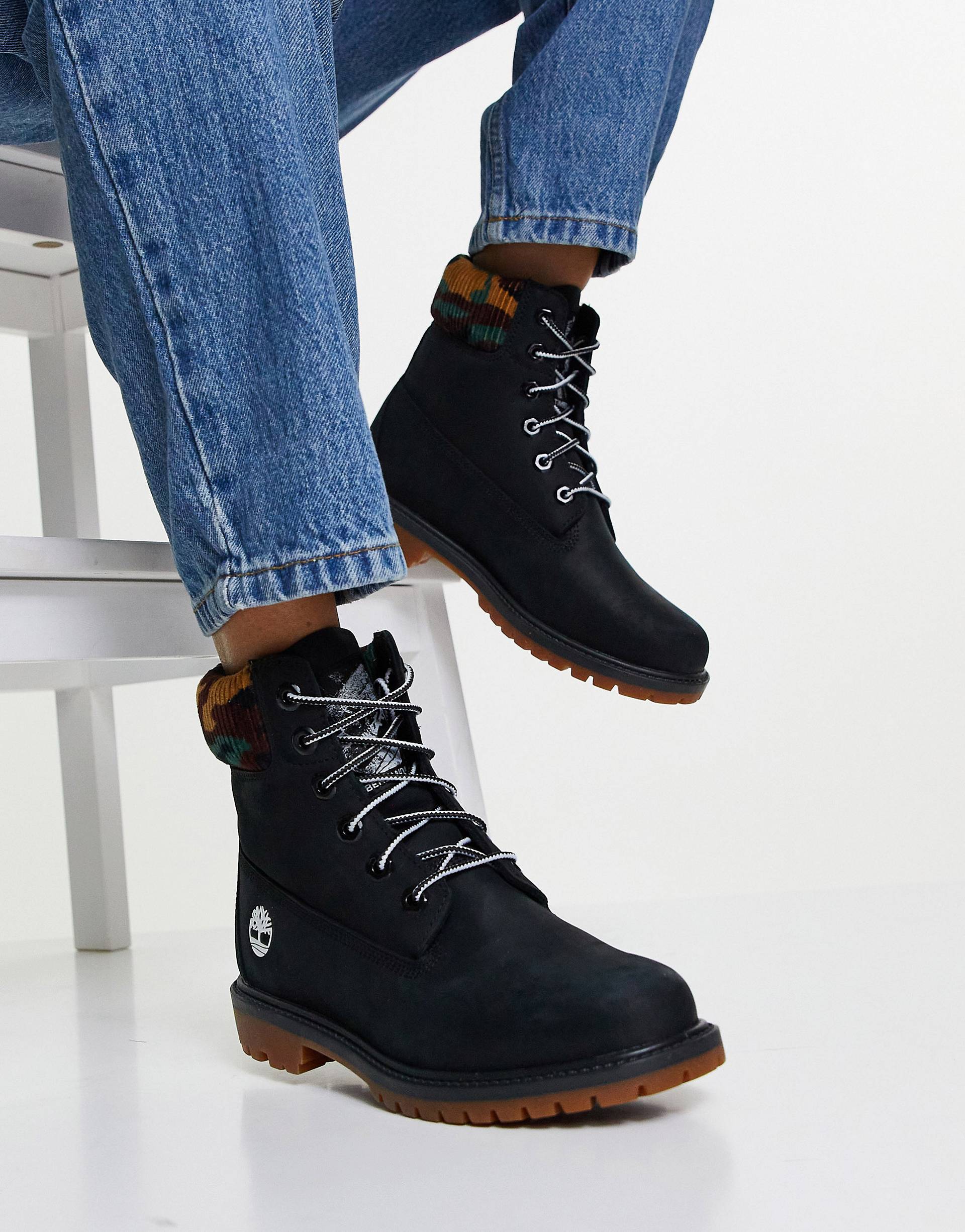 

Черные ботинки Timberland 6 inch Heritage Cupsole