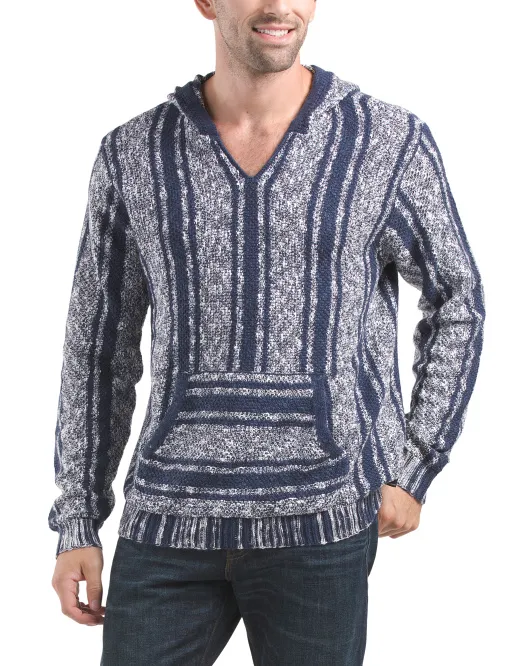 

Толстовка с длинными рукавами Baja Lucky Brand, синий/белый