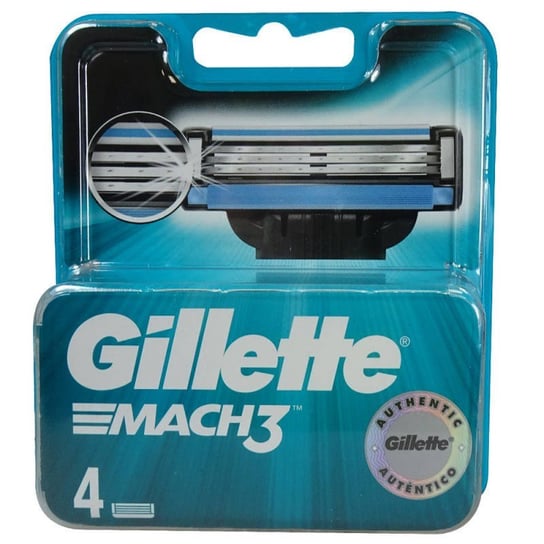 Лезвия Mach 3, 4 шт. Gillette, Procter & Gamble