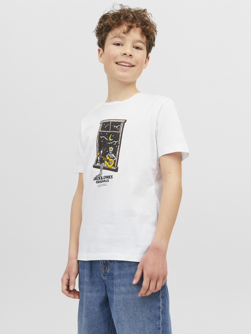 

Футболка с принтом JORAFTERLIFE CREW NECK Jack & Jones Junior, цвет bright white