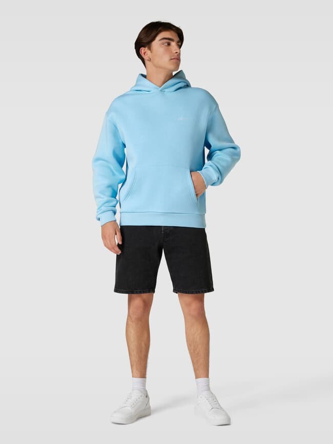 

Толстовка с принтом этикетки Review, светло-синий