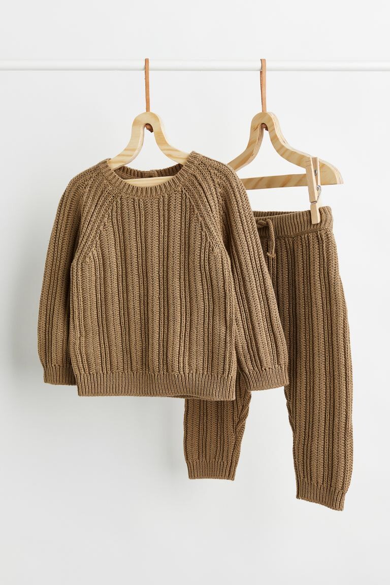 

Комплект из 2-х хлопчатобумажной вязки в рубчик H&M
