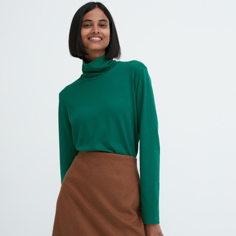 

Женская футболка Uniqlo из гладкого хлопка, бирюзовый