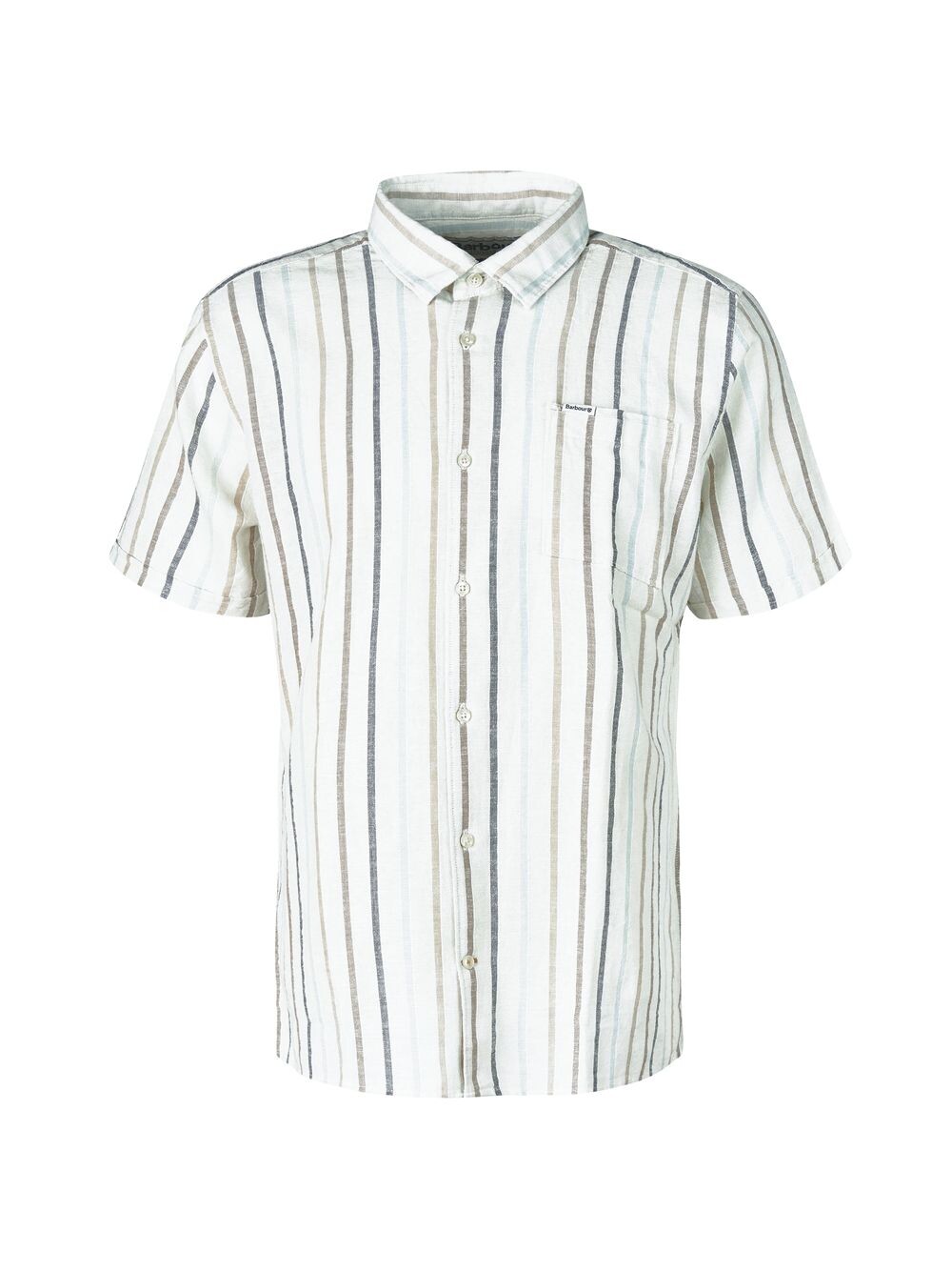 

Летняя рубашка в полоску с короткими рукавами Ecru Roker Barbour